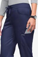 UA Flex2 Petite Flat Front Cargo Scrub Pants - XXS - Navy