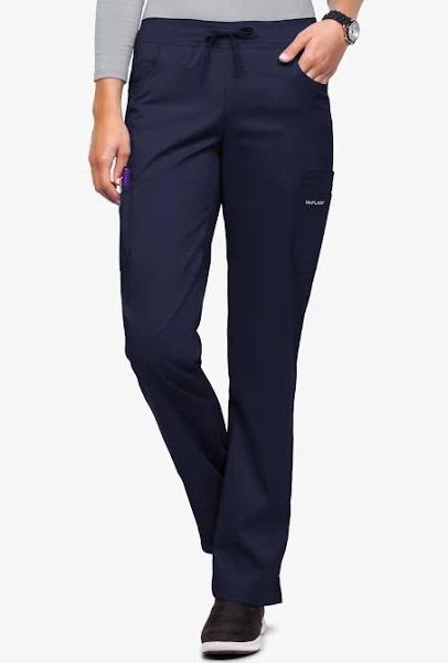 UA Flex2 Petite Flat Front Cargo Scrub Pants - XXS - Navy