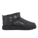 UGG Black Ultra Mini Leather Boots / Boots 37