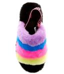 UGG Fluff Yeah Slide Black Taffy Pink Multi (Women's)
