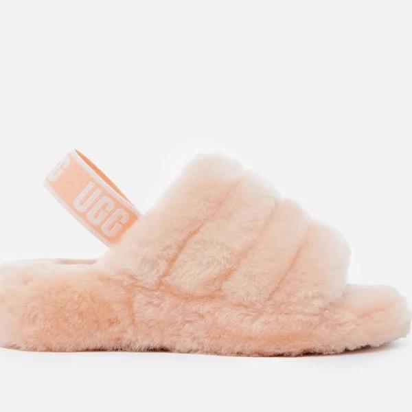 UGG FLUFF YEAH SLIDE Ladies Sheepskin Slippers Scallop: UK 8