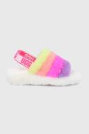 UGG Fluff Yeah Slide - Women Flip-Flops and Sandals - White - Size 5 - Foot Locker