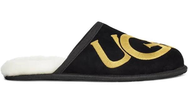 UGG Scuff Logo Slipper Black Gold