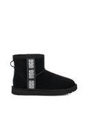 Ugg Women's Classic Mini Side Logo II Boot, Black / 10