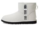 Ugg Women's Classic Mini Side Logo II Boot, Ultra Matte White / 11