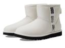Ugg Women's Classic Mini Side Logo II Boot, Ultra Matte White / 11