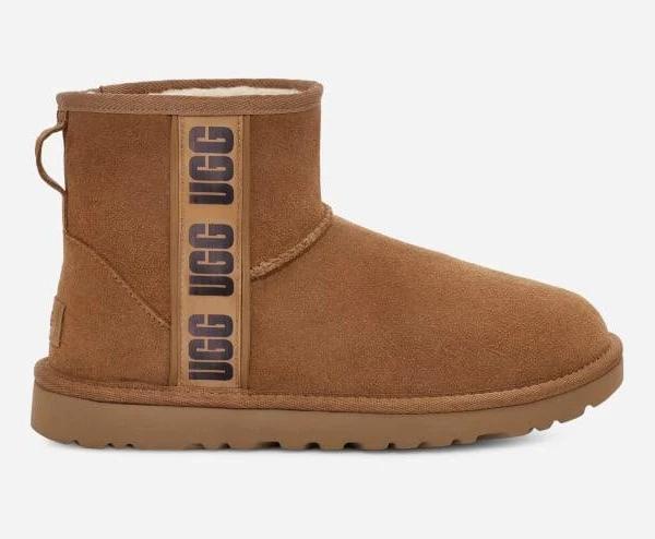 Ugg Women's Classic Mini Side Logo II Boots - Chestnut, 10