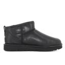 UGG Women's Classic Ultra Mini Leather Boots - Black - UK 3