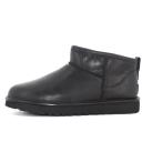 UGG Women's Classic Ultra Mini Leather Boots - Black - UK 3