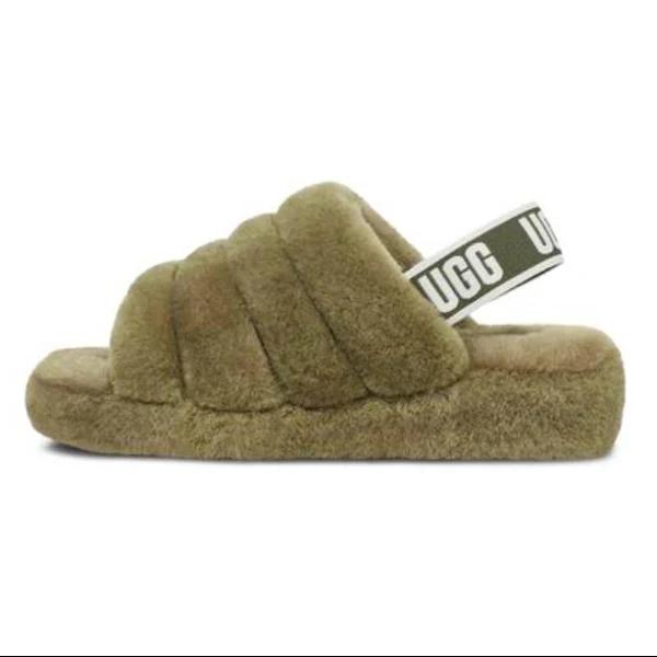 Ugg Women's Fluff Yeah Slide Sheepskin Slippers, Size 9