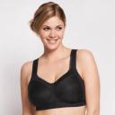 Ulla Kate Women's Non-Wired Plus Size Supporting Sports Bra 6028 Black