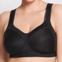 Ulla Kate Women's Non-Wired Plus Size Supporting Sports Bra 6028 Black