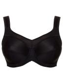 Ulla Kate Women's Non-Wired Plus Size Supporting Sports Bra 6028 Black