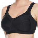 Ulla Kate Women's Non-Wired Plus Size Supporting Sports Bra 6028 Black