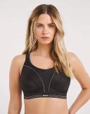 Ultimate Run Sports Bra, Black/Silver / 12FF by Shock Absorber