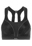 Ultimate Run Sports Bra, Black/Silver / 14DD by Shock Absorber