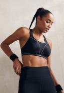 Ultimate Run Sports Bra, Black/Silver / 14DD by Shock Absorber