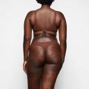 Ultra Fine Mesh Underwire Scoop Bra | Mahogany