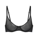 Ultra Fine Mesh Underwire Scoop Bra | Onyx