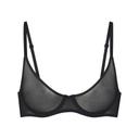 Ultra Fine Mesh Underwire Scoop Bra | Onyx