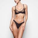 Ultra Fine Mesh Underwire Scoop Bra | Onyx