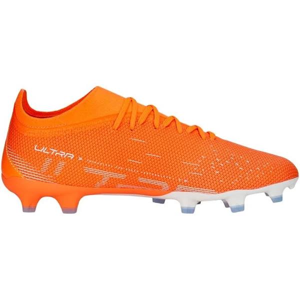 Ultra Match FG/AG Football Boots Men in Ultra Orange/White/Blue Glimmer, Size 8 by Puma