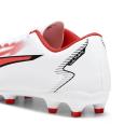 Ultra Play FG/AG Men's Football Boots in White/Black/Fire Orchid, Size 7.5 by Puma