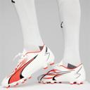 Ultra Play FG/AG Men's Football Boots in White/Black/Fire Orchid, Size 7 by Puma