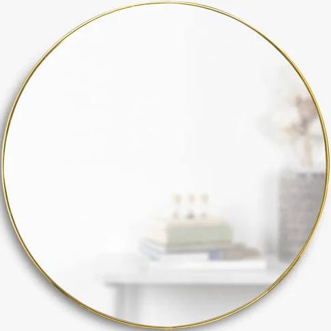 Umbra Hubba Round Wall Mirror Brass