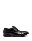 Uncut Perkins Black Smooth Black Lace Ups Mens Dress Shoes