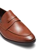 Uncut Shoes Spargo Tan | Men's Loafer | Dress Shoe | Slip On | Penny 10 / Chocolate