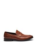 Uncut Shoes Spargo Tan | Men's Loafer | Dress Shoe | Slip On | Penny 9 / Chocolate