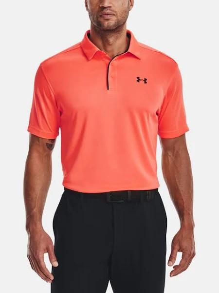 Under Armour 2023 Mens Tech Polo After Burn/Black - M Size: Medium