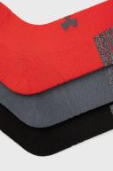 Under Armour Adult HeatGear Lo Cut Socks 3-Pack Red / Pitch Grey / Black-Medium