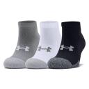 Under Armour Adult HeatGear Lo Cut Socks 3-Pack Red / Pitch Grey / Black-Medium