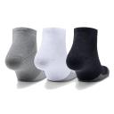 Under Armour Adult HeatGear Lo Cut Socks 3-Pack Red / Pitch Grey / Black-Medium