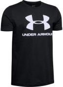 Under Armour Boys Sportstyle Logo Tee Black / White XS