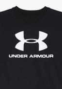 Under Armour Boys Sportstyle Logo Tee Black / White XS
