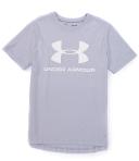 Under Armour Boys Sportstyle Logo Tee Grey/White XS
