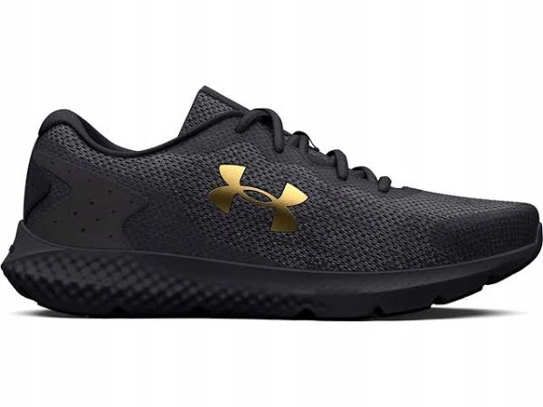 Under Armour Charged Rogue 3 Knit Shoes Black Gold - 40