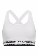 Under Armour Girls Crossback Mid Sports Bra White M