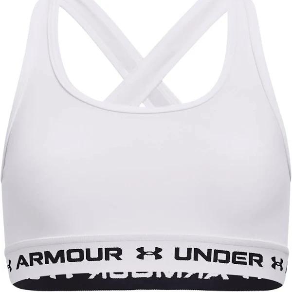 Under Armour Girls' Crossback Sports Bra White YXS