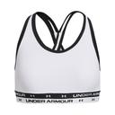 Under Armour Girls HeatGear Crossback Sports Bra White/Black M M