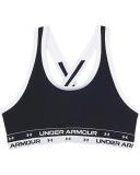 Under Armour Girls HeatGear Crossback Sports Bra White/Black S S