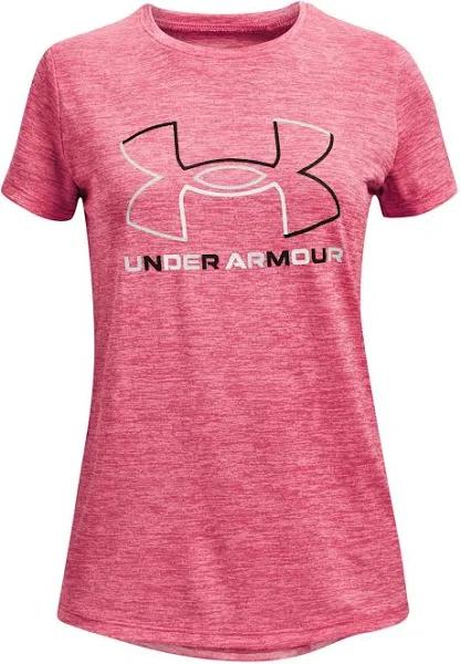 Under Armour Girls Tech Twist Tee Pink XL