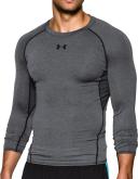 Under Armour Heatgear Compression Mens Long Sleeve Top - Dark Grey - 2XL
