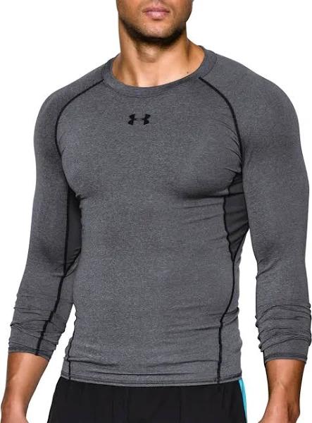 Under Armour Heatgear Compression Mens Long Sleeve Top - Dark Grey - 2XL