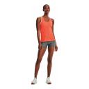 Under Armour HeatGear Mid Rise Running Shorts Grey Women - XL