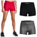 Under Armour HeatGear Mid Rise Running Shorts Grey Women - XL