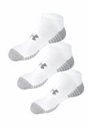 Under Armour HeatGear Tech No Show Socks 3-Pack White MD